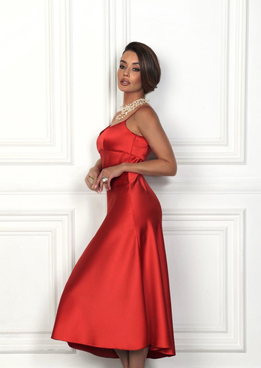 Armani silk combination dress in "Red color" Art.204