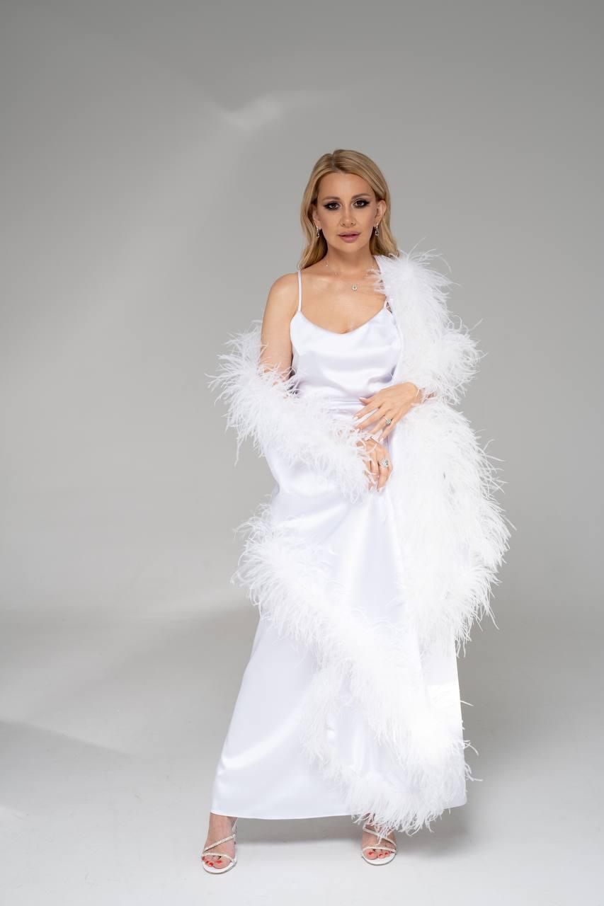 Dress Combination with open back in the "White color" Art. 205