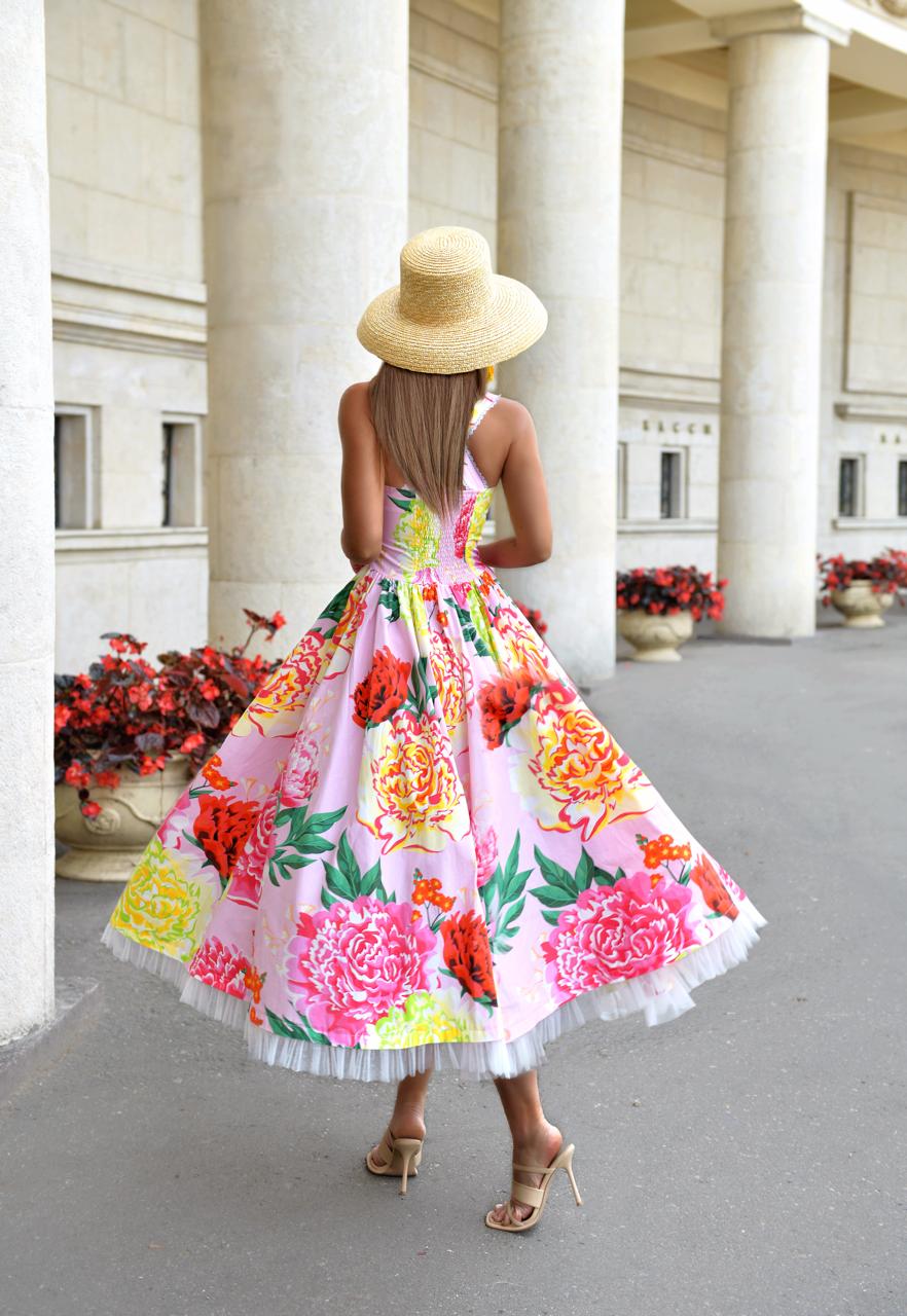 Floral print corset dress Art.255