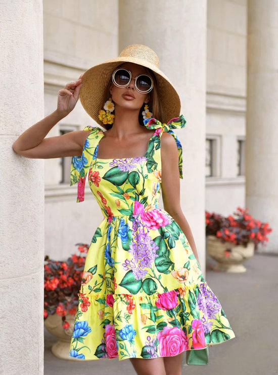 Short dress in "Yellow color" Art. 249