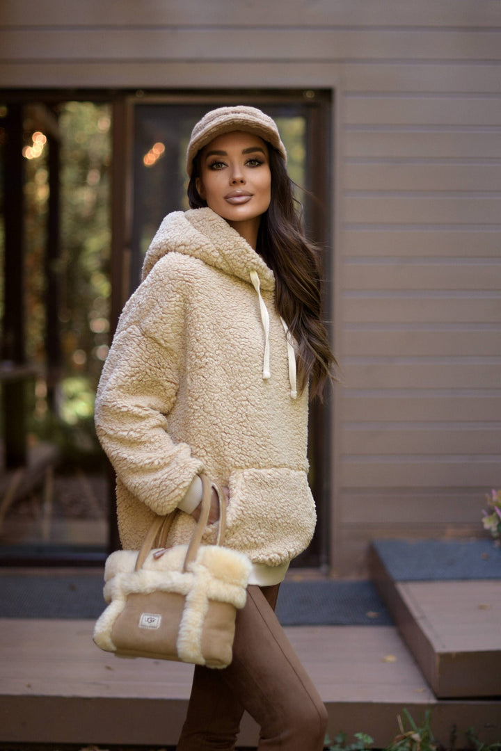 Hoodie "Teddy" Beige. Art. 185