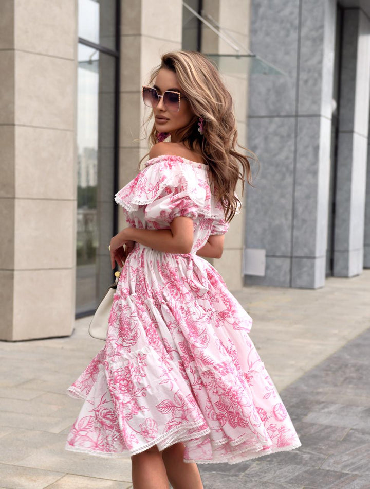 Dress "White and pink" Art.250