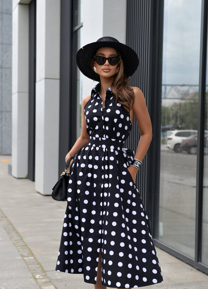 Open-back dress "Pea" Art.243