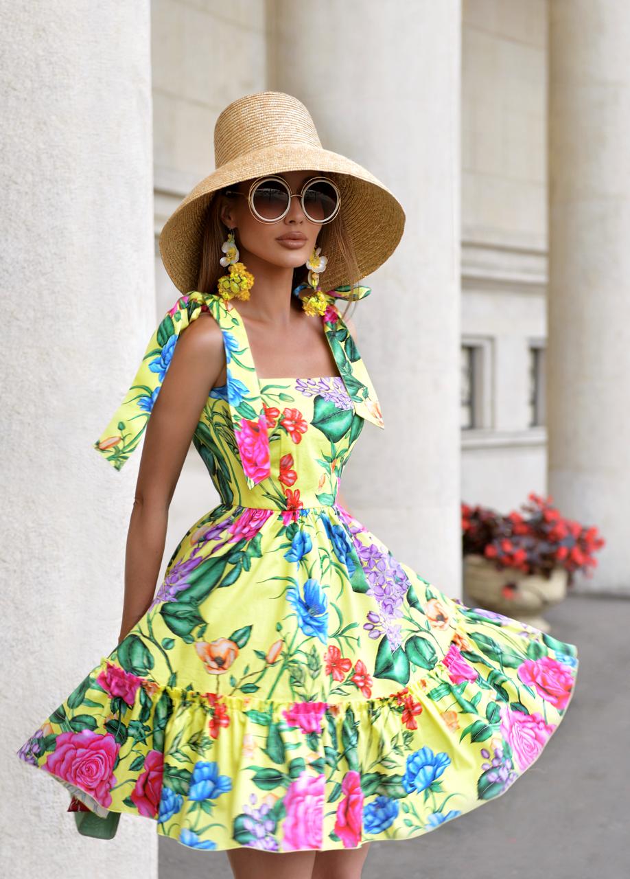 Short dress in "Yellow color" Art. 249