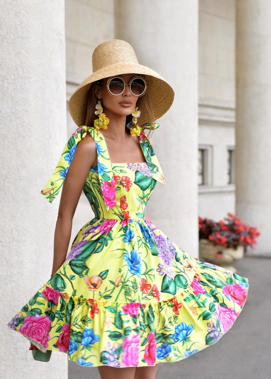 Short dress in "Yellow color" Art. 249