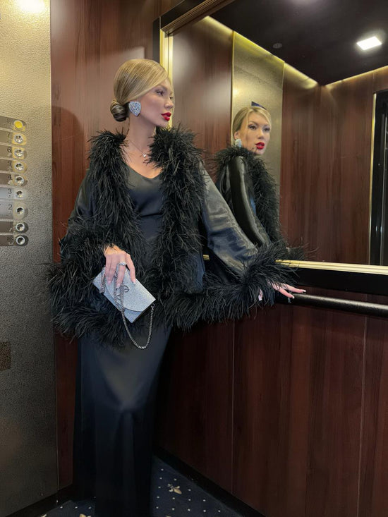 Dress Combination with open back in the "Black color" Art. 205