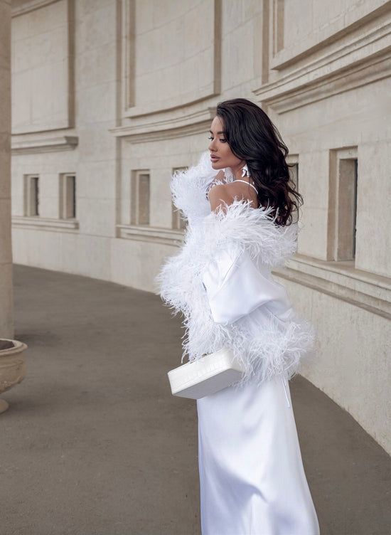 Dress Combination with open back in the "White color" Art. 205