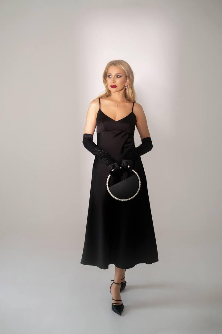 Armani silk combination dress in "Black color" Art.204