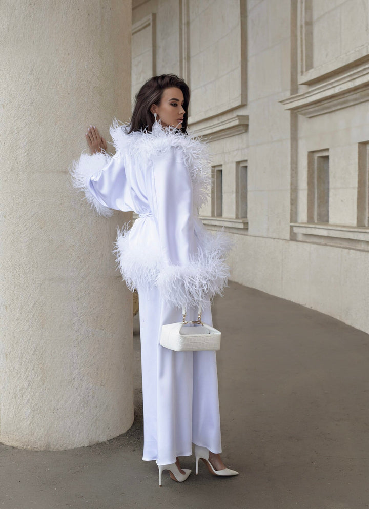 Dress Combination with open back in the "White color" Art. 205