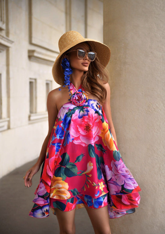 Short dress "Floral print" Art.258
