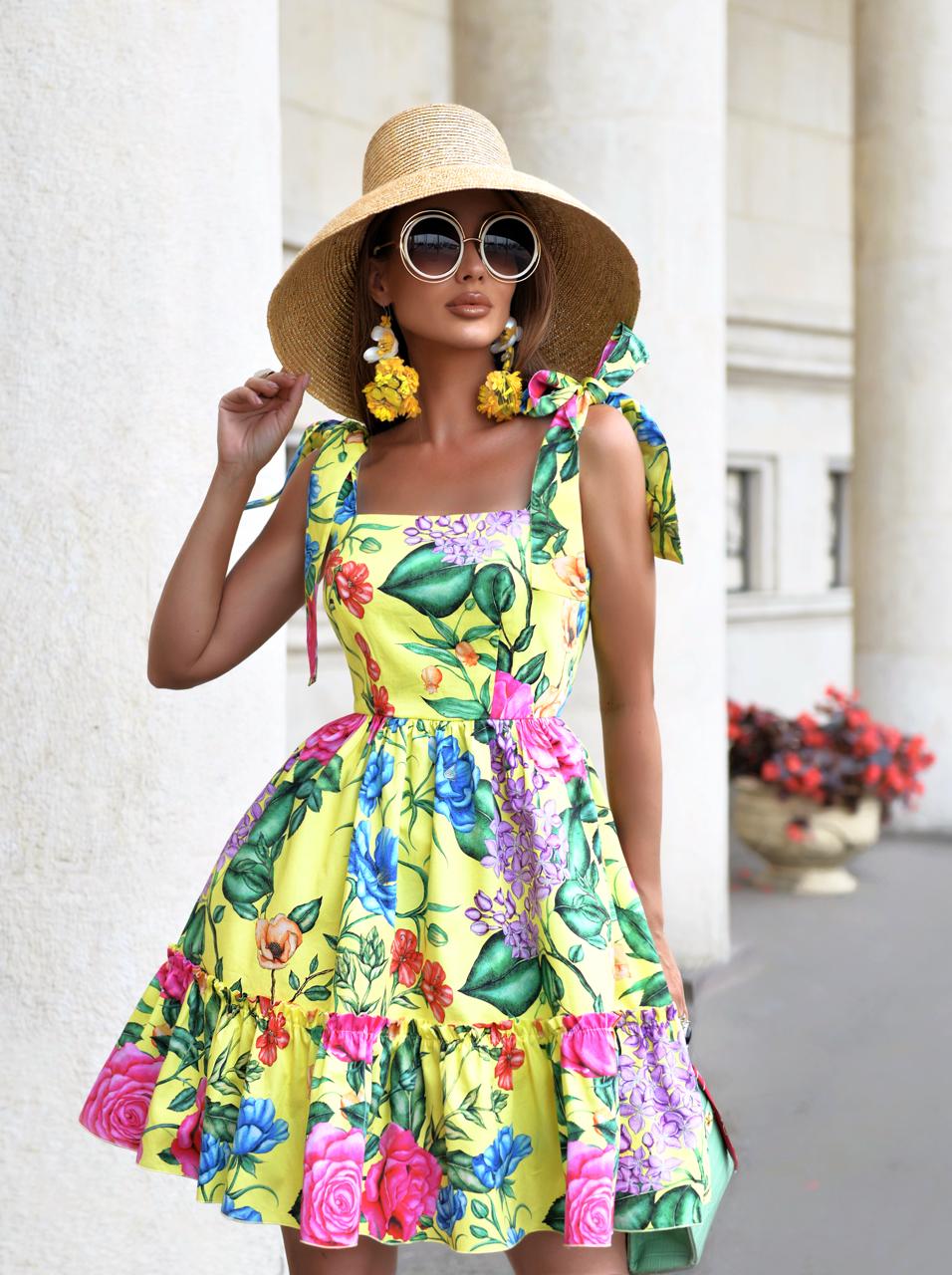 Short dress in "Yellow color" Art. 249