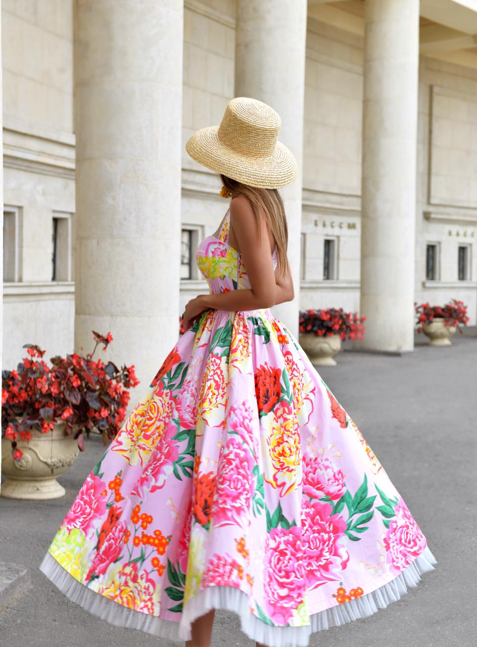 Floral print corset dress Art.255