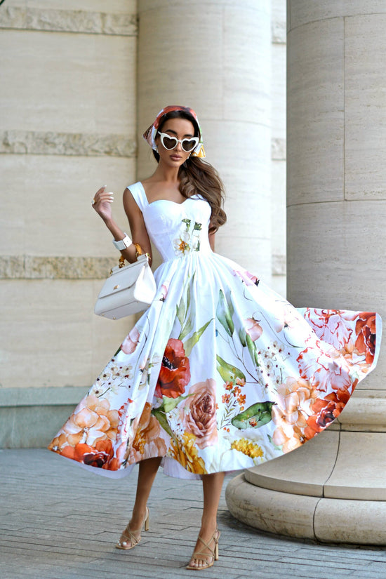 Dress with watercolor print. Art. 178