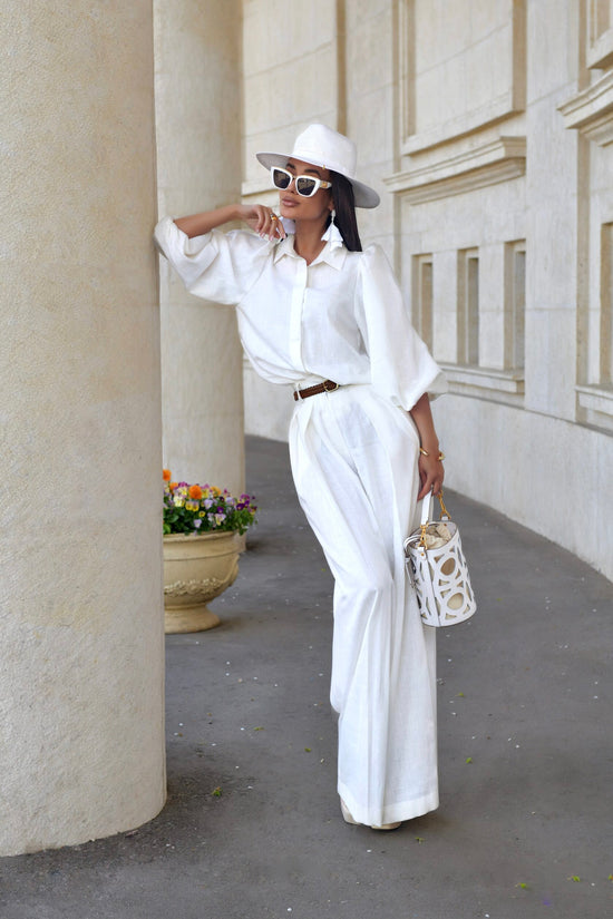 Suit from "Linen" in Milky color Art. 208