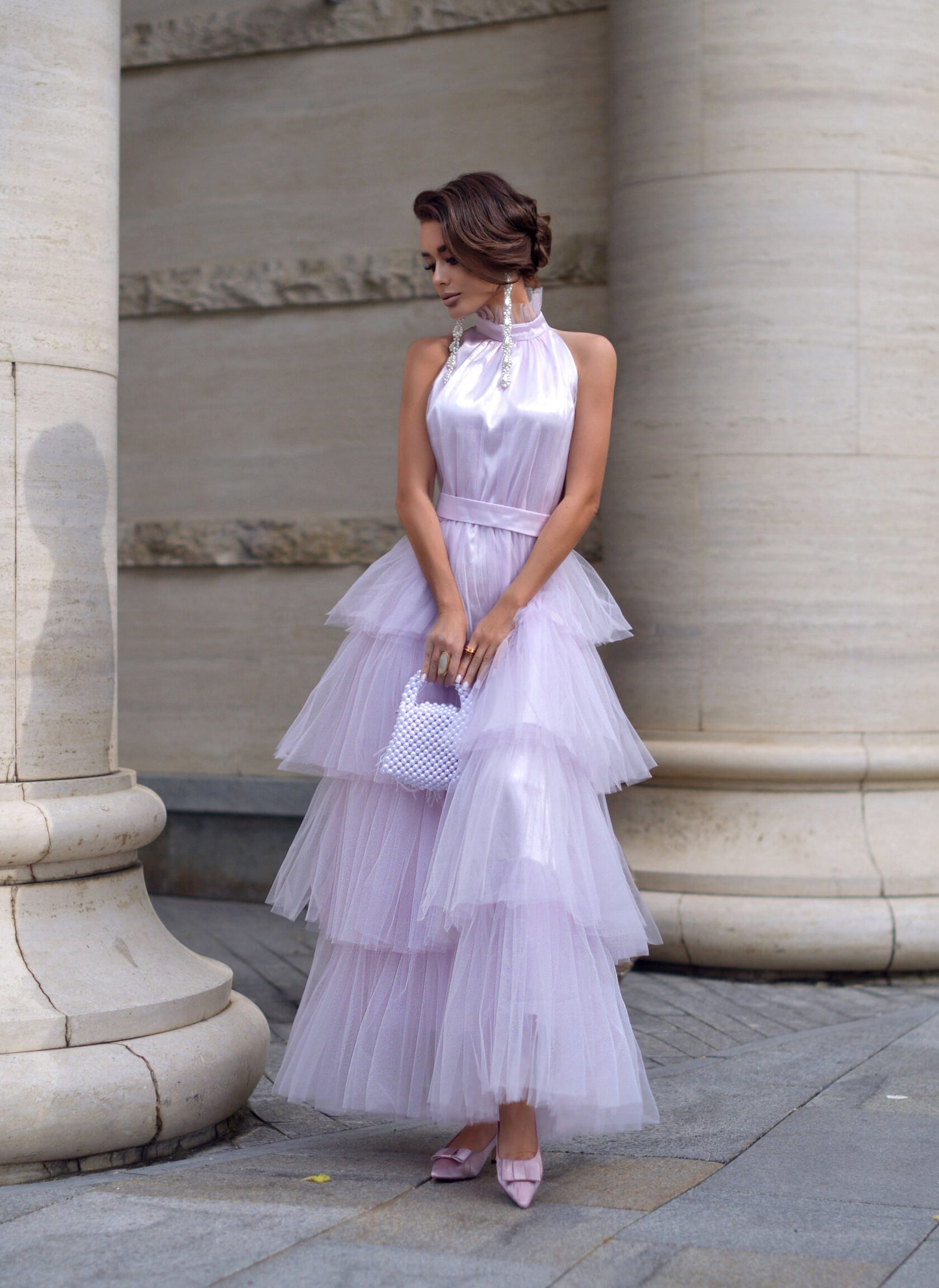 Tulle dress. Lilac. Art. 160