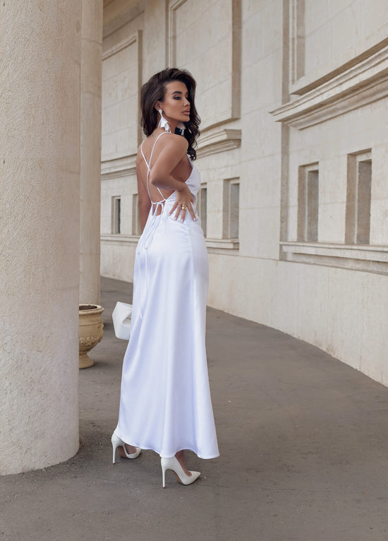 Dress Combination with open back in the "White color" Art. 205