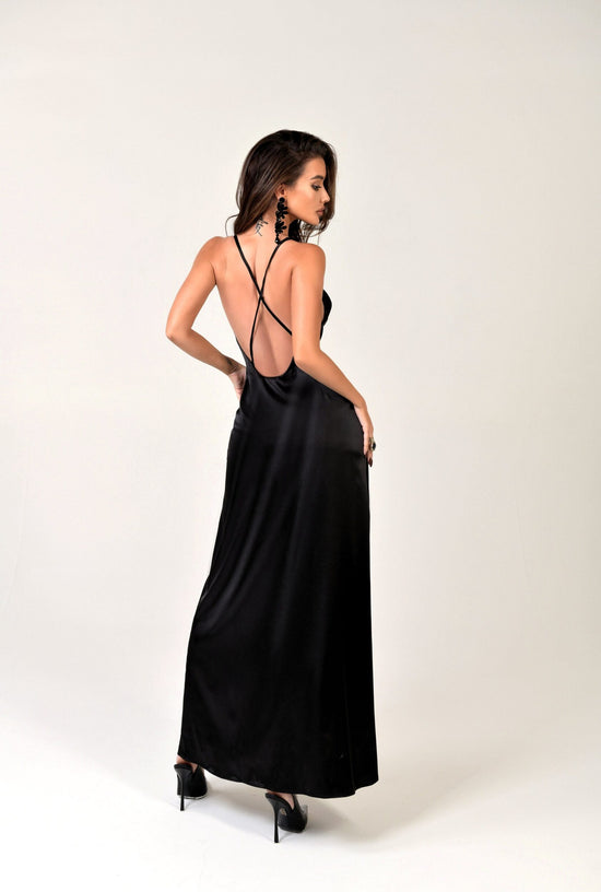 Dress Combination with open back in the "Black color" Art. 205