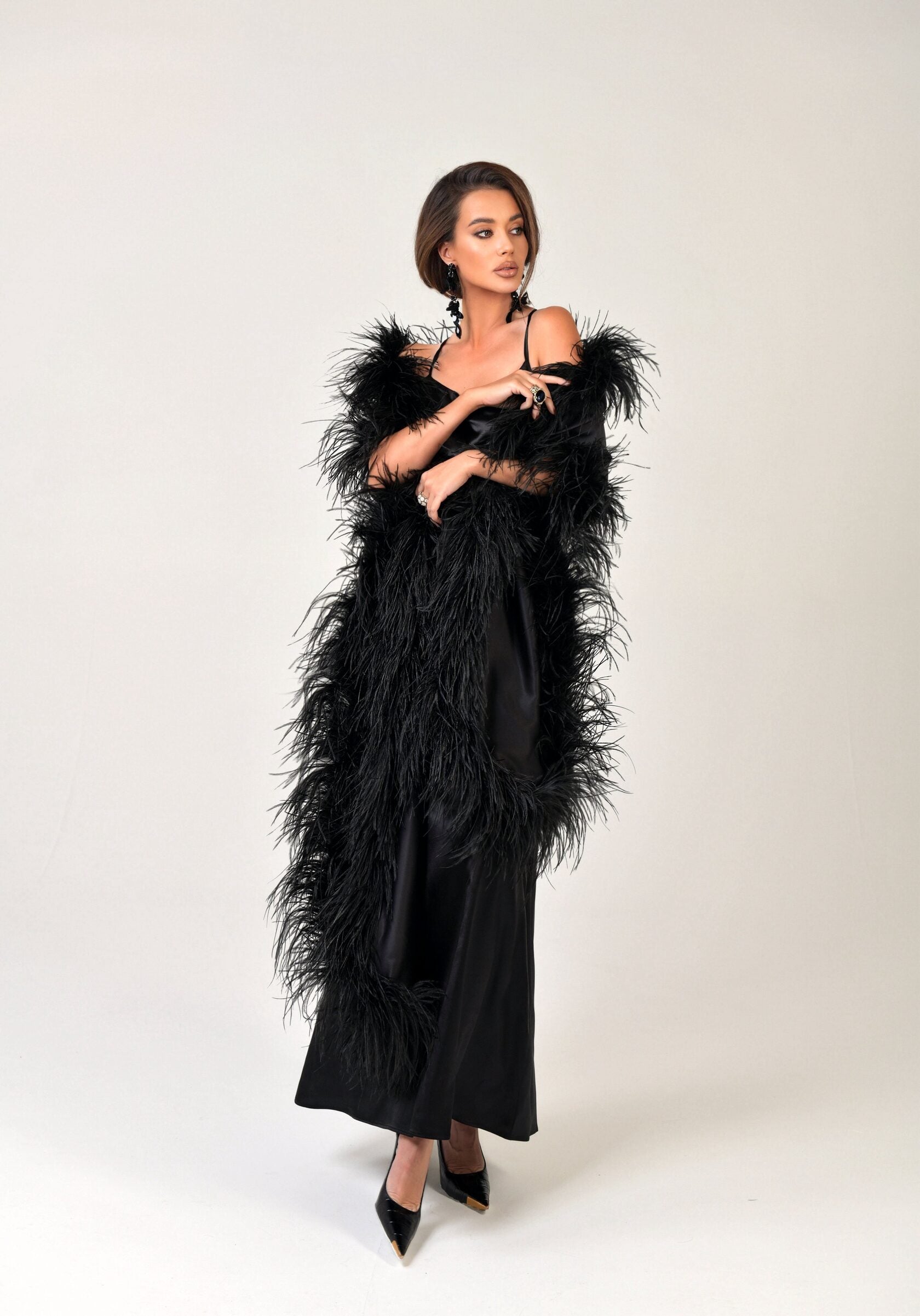 Dress Combination with open back in the "Black color" Art. 205
