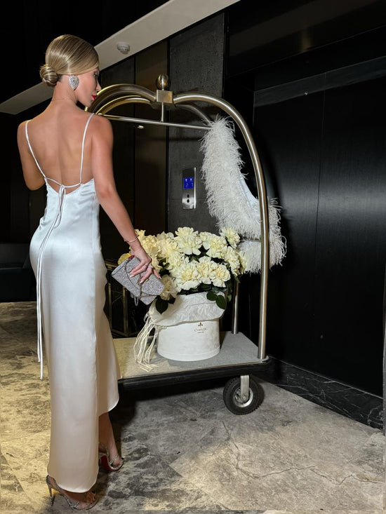 Dress Combination with open back in the "White color" Art. 205
