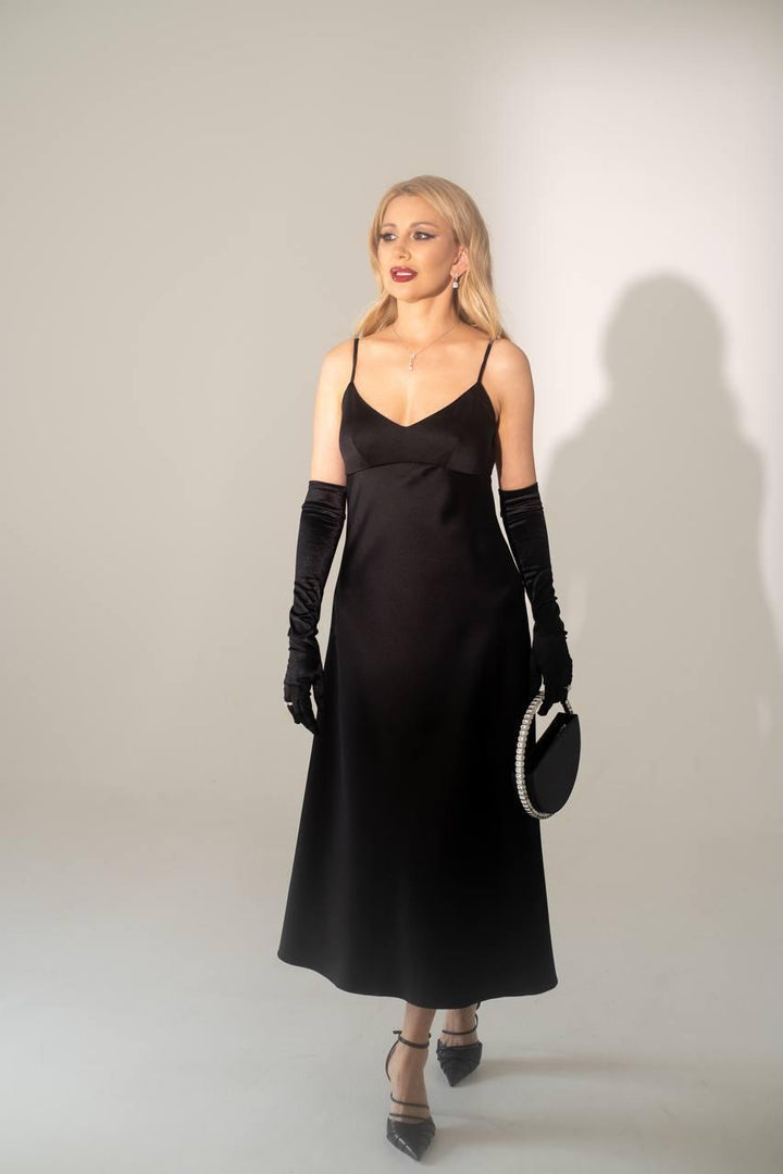 Armani silk combination dress in "Black color" Art.204