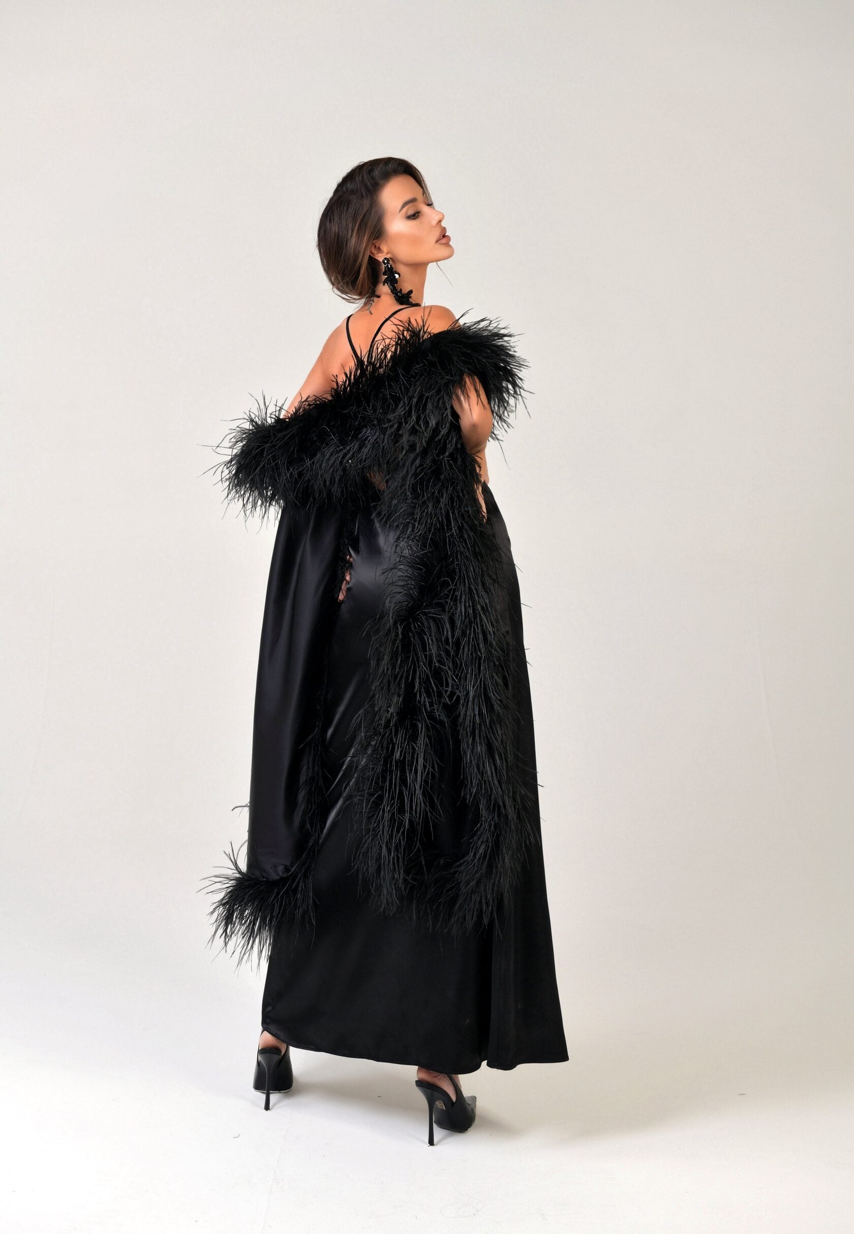 Dress Combination with open back in the "Black color" Art. 205