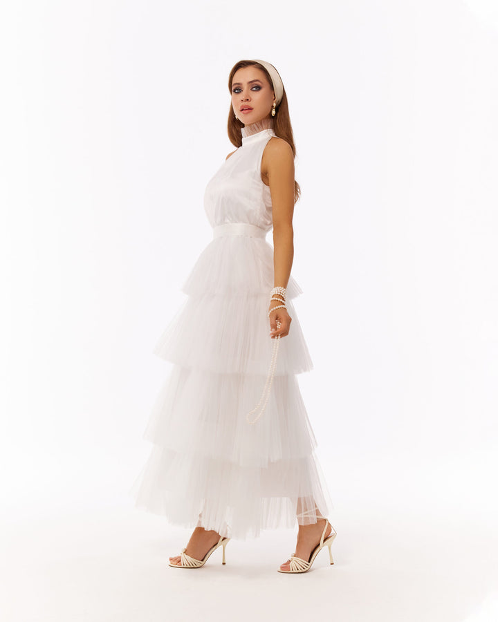 Tulle dress "Milk" Art.160